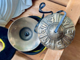 Tingsha Bells With Yellow Embroidered Case