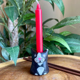 Black Cat Candle Cup - Clay by Wojo