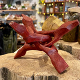 Tripod Sphere Stands - Carved Wood