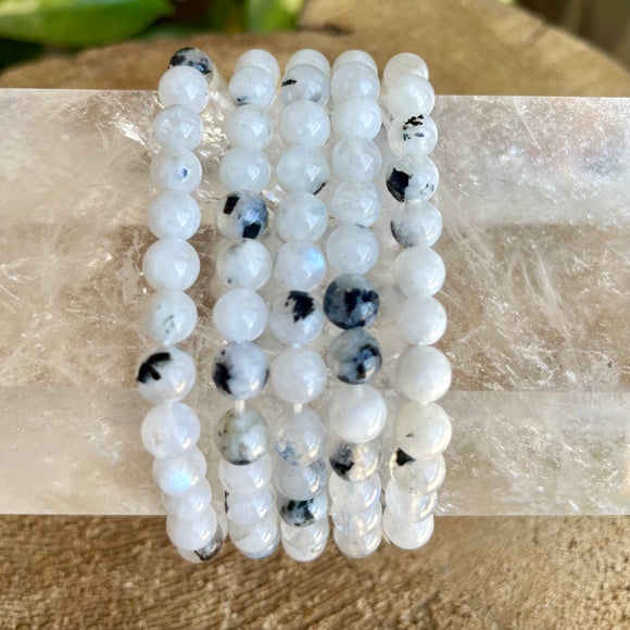 Rainbow Moonstone 5mm Bracelet