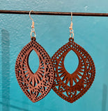 Wooden Cutout Earrings