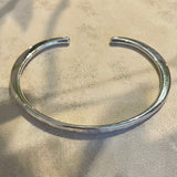 Sterling Silver Bracelet - Hammered Open Bangle