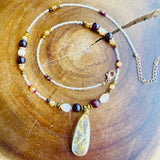 Rutilated Quartz Beaded Necklace by Wojo