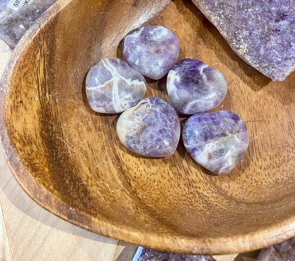 Chevron Amethyst Hearts