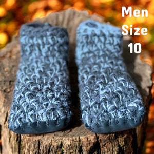 Crochet Slippers - Men’s Size 10 Low Rise