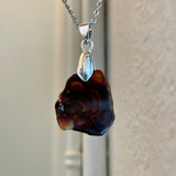 Fire Agate Pendant - Local Artist Bob Deschamp