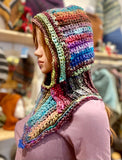 Crochet Hooded Cowl - Rainbow Power