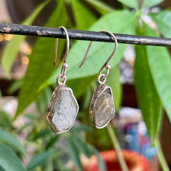 Rough Cut Labradorite Earrings