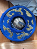 Tingsha Bells With Blue Embroidered Case