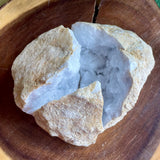 White Calcite Cracked Geode - 3 Pieces