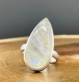 Rainbow Moonstone Ring Size 9