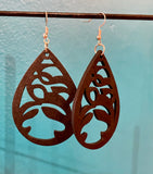 Wooden Cutout Earrings
