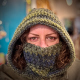 Crochet Hood Scarf - Face Warmer