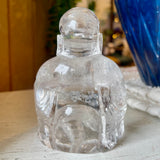 Clear Quartz Carved Laughing Buddha Statue
