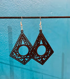 Wooden Cutout Earrings