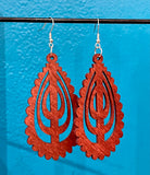 Wooden Cutout Earrings