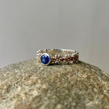 Blue Kyanite Daisy Chain Ring Size 7