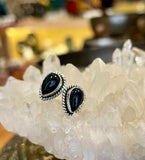 Black Tourmaline Stud Earrings