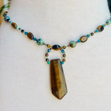 Tigers Eye Beaded Necklace by Wojo