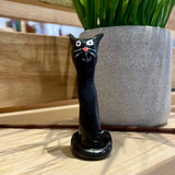 Skinny Black Cat Incense Burner - Clay By Wojo