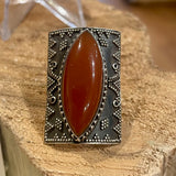 Carnelian Statement Ring Size 8.5