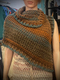 Crochet Shawl by Wojo - Earth Tones