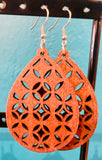 African Wooden Boho Earrings