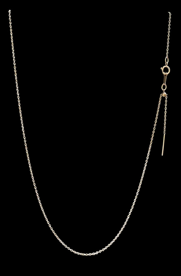 18” Sterling Silver Adjustable Cable Chain