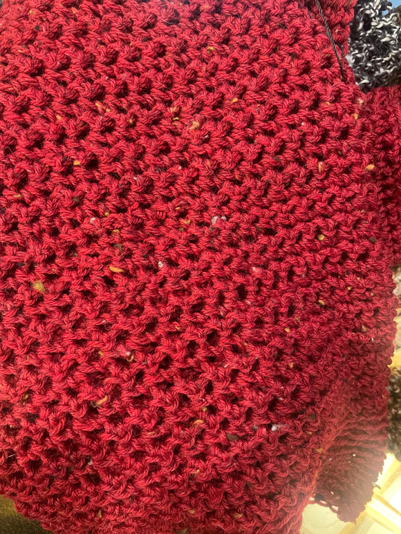Crochet 1 Sleeve Shawl- Speckle Wine