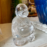 Clear Quartz Carved Laughing Buddha Statue
