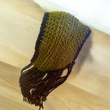 Green Fringe Cowl Scarf *