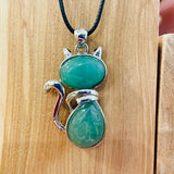 Green Aventurine Kitty Pendants