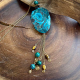 Chrysocolla Slab Necklace by Wojo