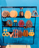 African Wooden Boho Earrings