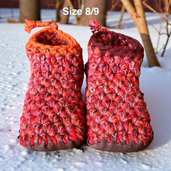 Crochet Slippers - Size 8/9 Low Rise