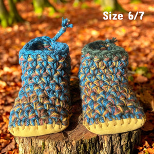 Crochet Slippers - Women’s Size 6/7 Low Rose