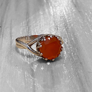 Carnelian Crown Ring