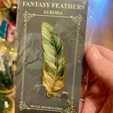 Fantasy Feathers Metal Bookmarks