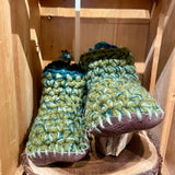 Crochet Slippers *- Size 8 Low Rise Green