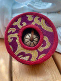 Tingsha Bells With Red Embroidered Case