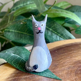 Grey Tabby Cat Incense Burner - Clay By Wojo