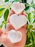 Selenite Palm Hearts