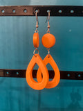 African Wooden Boho Earrings
