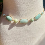 Amazonite Gemstone Choker Necklace by Wojo