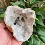 White Calcite Cracked Geode