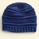 Crochet Hat by Wojo - Navy Slouch Beanie