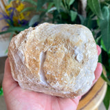 White Calcite Cracked Geode - 2 Pieces