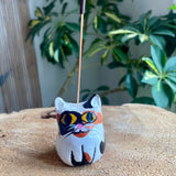 Calico Cat Incense Burner - Clay By Wojo