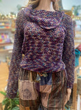 Crochet Sweater - Purple Confetti