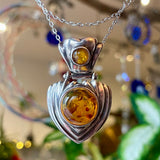 Amber Shield Pendant